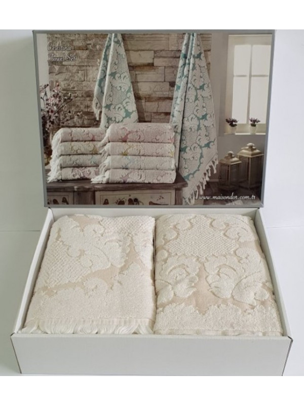 Набор полотенец Maison D'or Celestina beige 50x100; 85x150