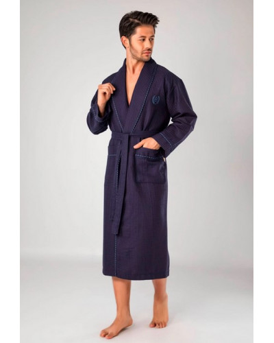 Халат мужской nusa вафельный модель 12680 lacivert, xxl