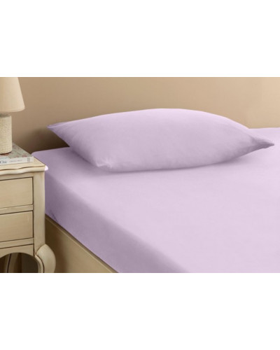 Простынь Tivolyo Home lila махровая на резинке 180x200 наволочки 2-50x70