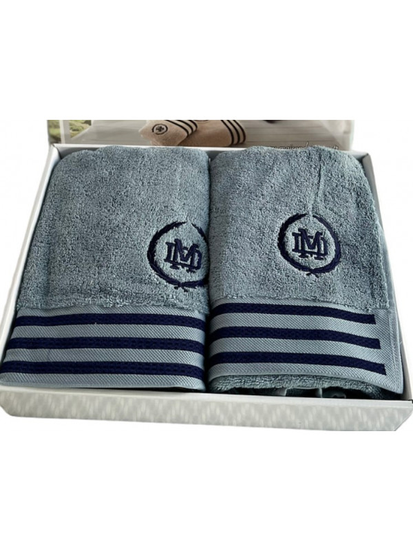 Набор полотенец Maison D'or Delon blue/navy 30x50, 50x100, 70x140