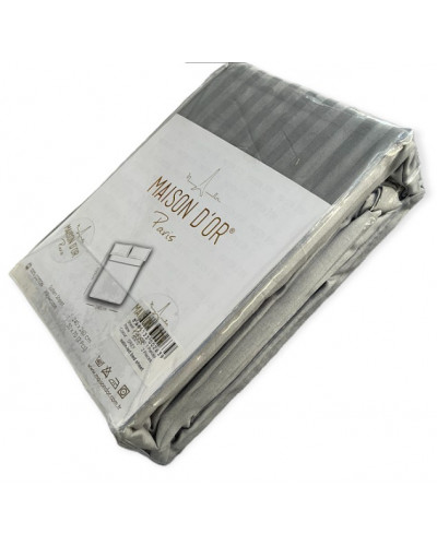 Простынь сатиновая Maison D'or grey  240x260 + наволочки 2-50x70