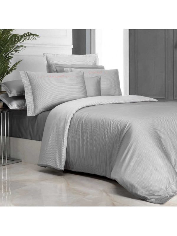 Постельное белье Sarev N235 ADAM v5/A.Gri сатин делюкс 300ТС евро