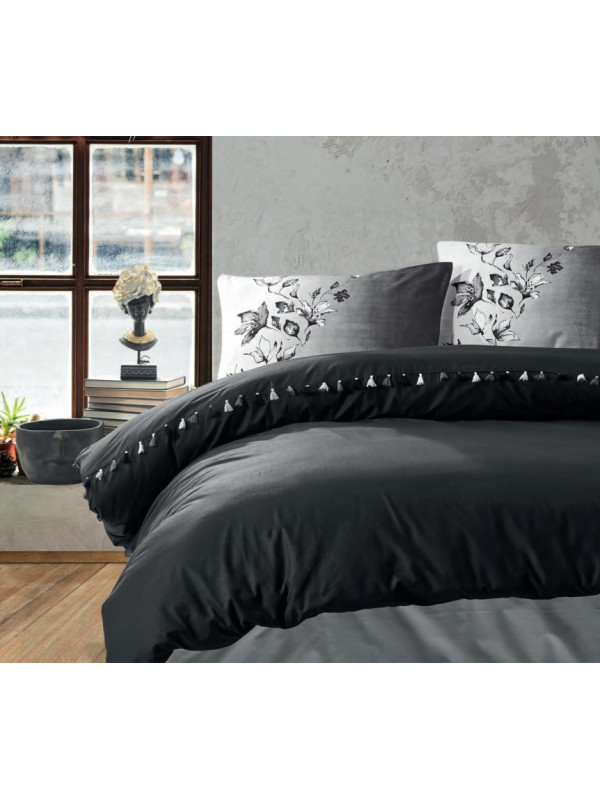 Постельное белье Cotton box Daren siyah ранфорс евро