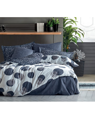 Постельное белье Cotton box Orva indigo ранфорс евро