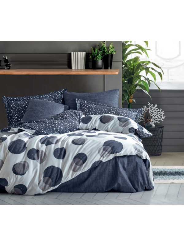 Постельное белье Cotton box Orva indigo ранфорс евро