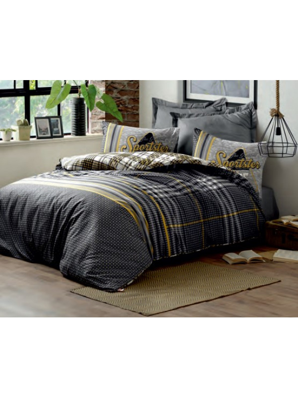 Постельное белье Cotton box Leonardo gri ранфорс евро