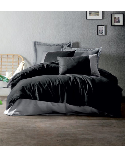 Постельное белье Cotton box Siyah & gri ранфорс евро