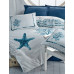 Постельное белье Cotton box Star lacivert ранфорс евро