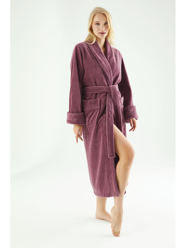 Халат женский nusa хлопок/бамбук модель 6895   сиреневый, s