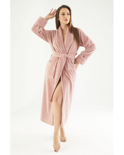 Халат женский nusa хлопок/бамбук модель 6895   пудровый, xxl