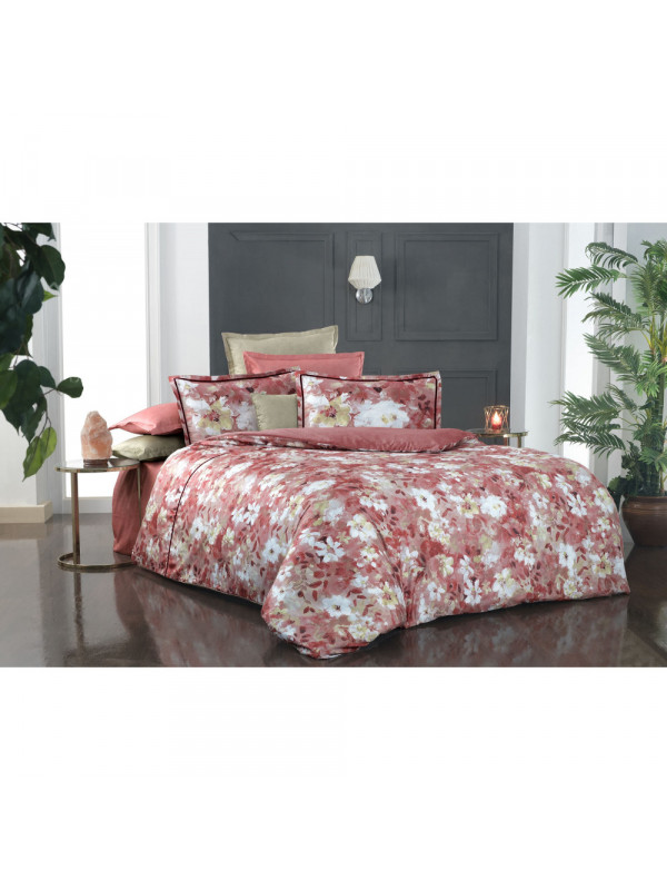 Постельное белье Sarev Moreno Kirmizi V2 сатин делюкс 300ТС семейное