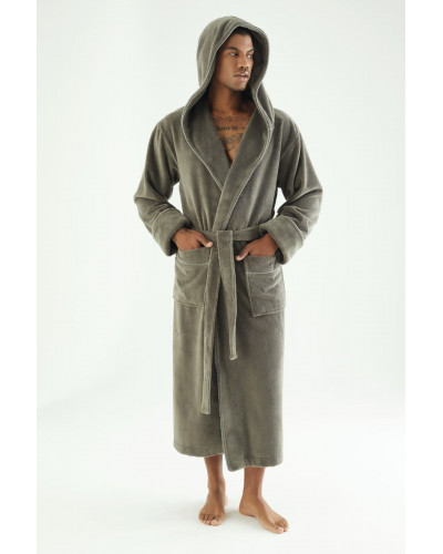 Халат чоловічий nusa бавовна/бамбук модель 7230   хакі, xxl