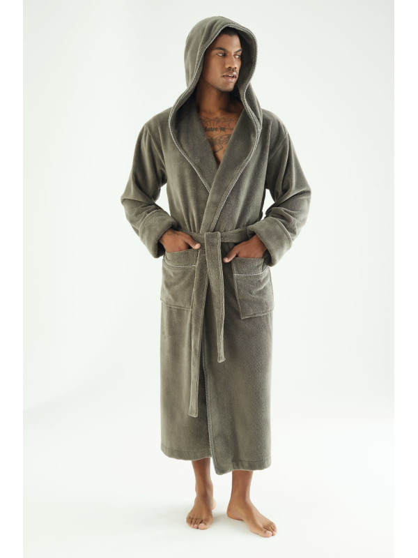 Халат чоловічий nusa бавовна/бамбук модель 7230   хакі, xxl