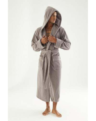 Халат мужской nusa хлопок/бамбук модель 7230    бежевый, l/xl