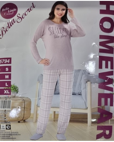 Пижама женская Bella Secret модель 5794 ангора,  s