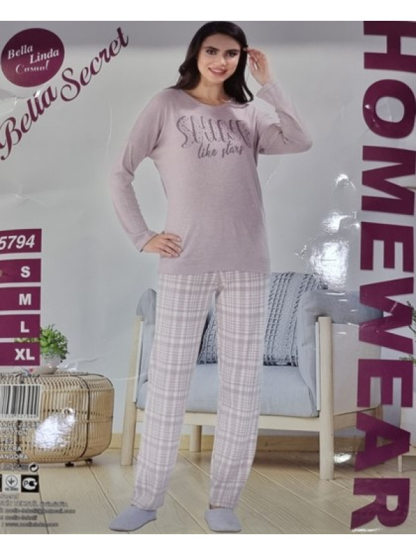 Пижама женская Bella Secret модель 5794 ангора,  m