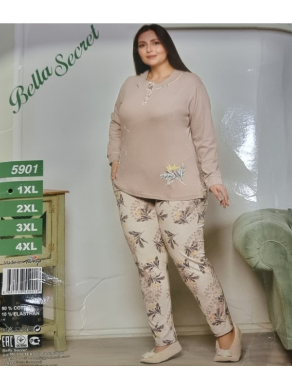 Пижама женская Bella Secret модель 5901 хлопок,  xxl