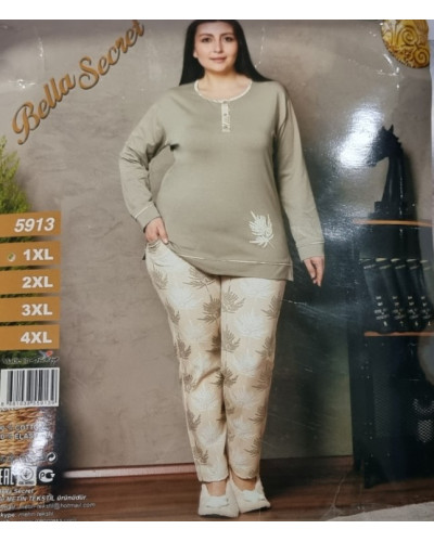 Пижама женская Bella Secret модель 5913 хлопок,  xl