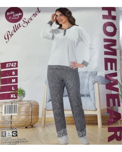 Пижама женская Bella Secret модель 5742 хлопок, xl