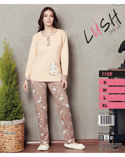 Пижама женская Sevim модель 1108 хлопок, m