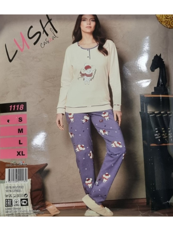 Пижама женская Sevim модель 1118 хлопок,  m