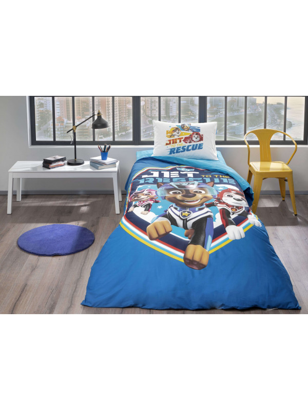 Подростковое постельное белье Tac Disney Paw Patrol Jet ранфорс полуторное на резинке