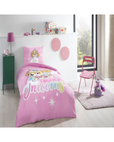 Подростковое постельное белье Tac Disney Paw Patrol Skye Glitter ранфорс полуторное