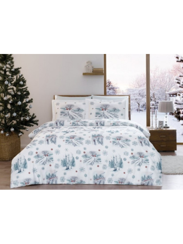 Постільна білизна Tivolyo Home Christmas Делюкс сатин полуторне