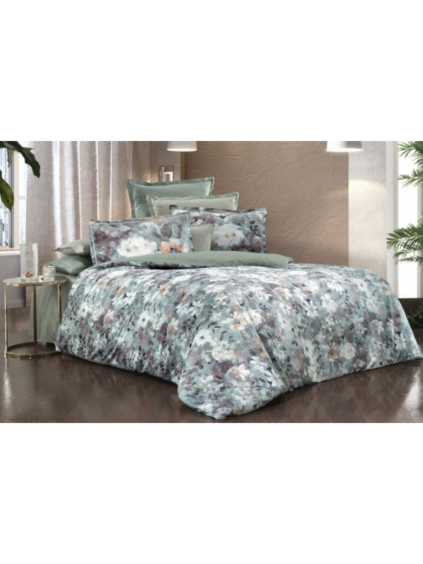 Постільна білизна Sarev Moreno Gri V1 сатин делюкс 300ТС євро