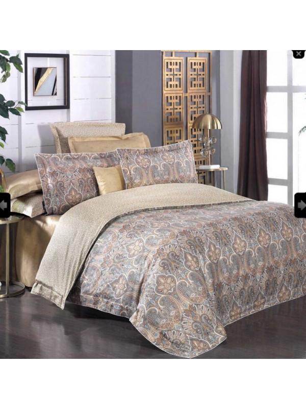 Постельное белье Sarev Isfahan bej сатин делюкс 300TC полуторный