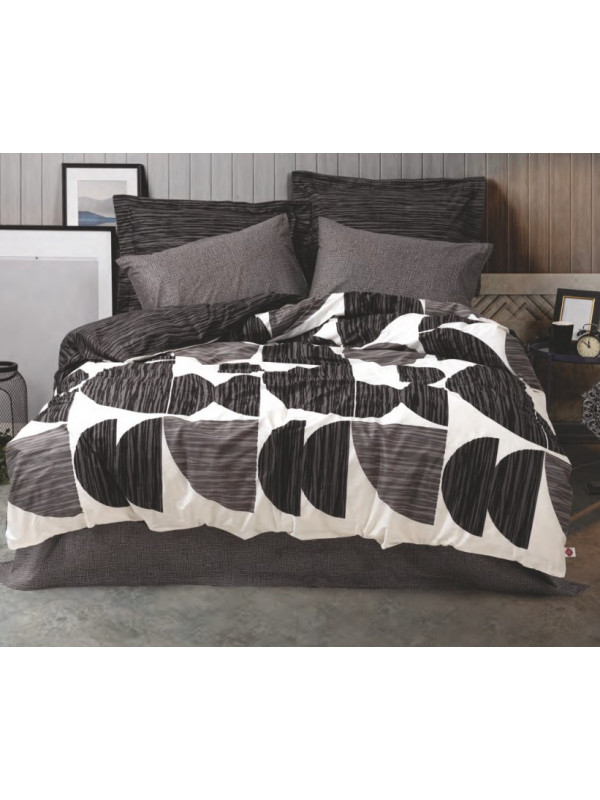 Постельное белье Cotton box Niko antrasit ранфорс евро