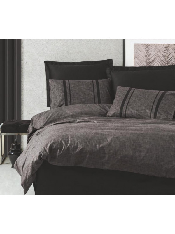 Постельное белье Cotton box Bitter antrasit-siyah ранфорс евро