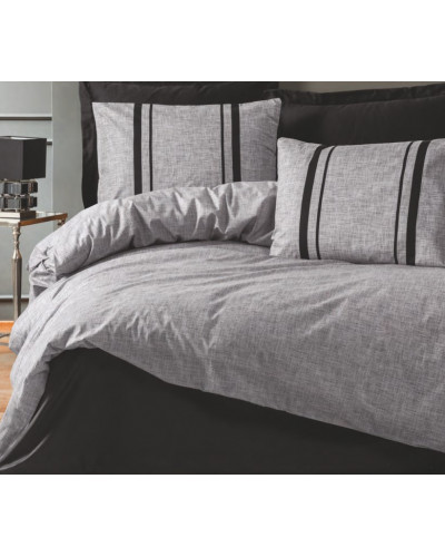 Постельное белье Cotton box Bitter gri-siyah ранфорс евро