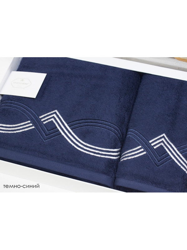 Набор полотенец Tivolyo Home Cross lacivert 50x100; 75x150