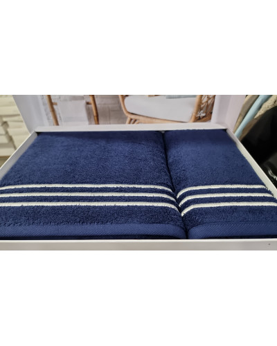 Набор полотенец Tivolyo Home Line lacivert/beyaz 50x100; 75x150