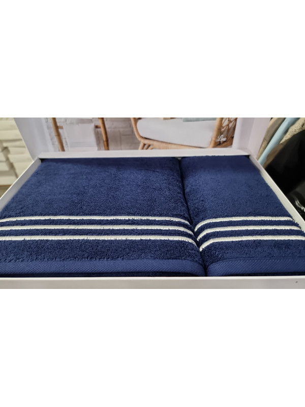 Набор полотенец Tivolyo Home Line lacivert/beyaz 50x100; 75x150