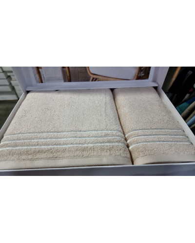 Набор полотенец Tivolyo Home Line bej/k.beyaz 50x100; 75x150