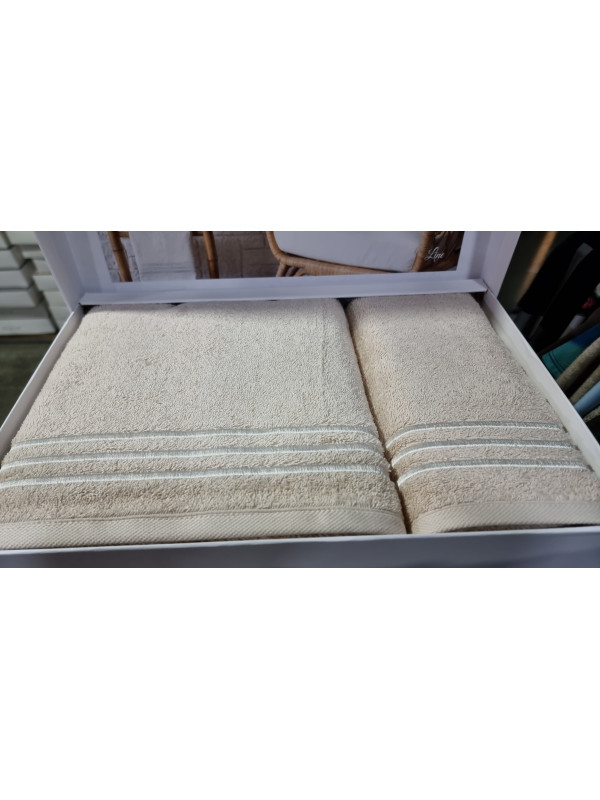 Набор полотенец Tivolyo Home Line bej/k.beyaz 50x100; 75x150