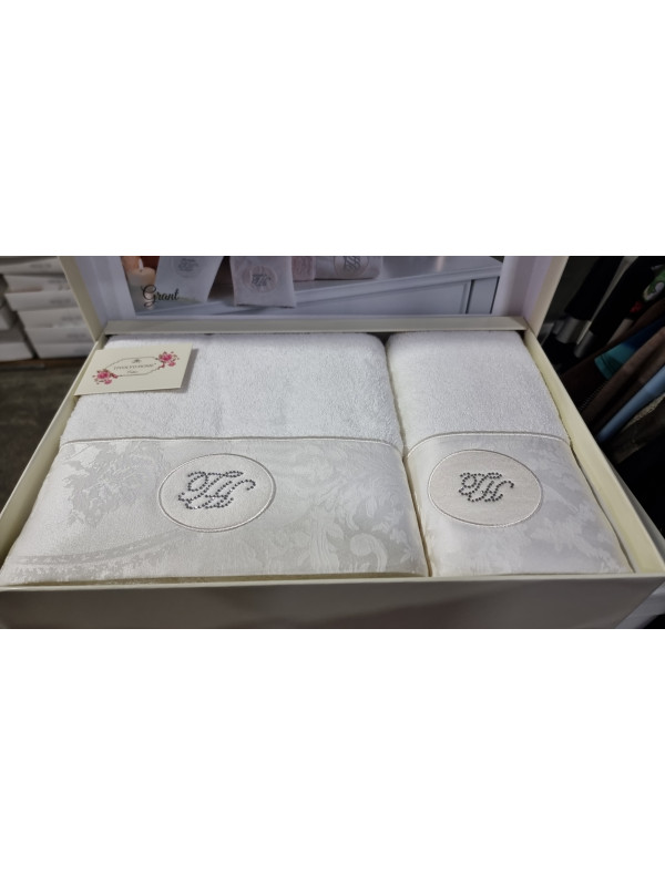 Набор полотенец Tivolyo Home Grant k.beyaz 50x100; 75x150