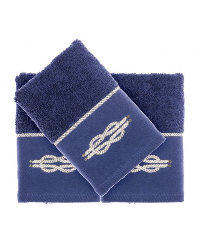 Кухонные полотенца Tivolyo Home Anchor lacivert махра 3 предмета 30x50