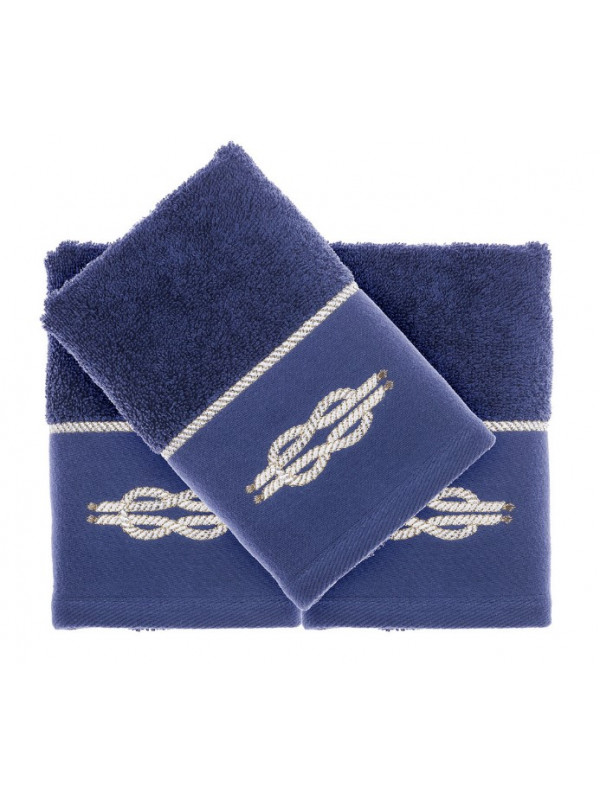 Кухонные полотенца Tivolyo Home Anchor lacivert махра 3 предмета 30x50