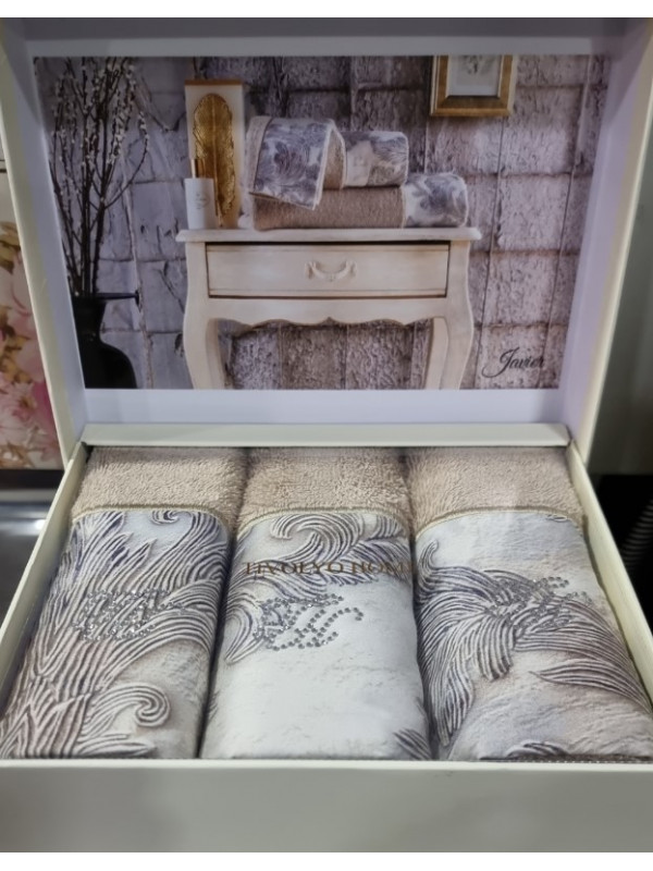 Кухонные полотенца Tivolyo Home Javier махра 3 предмета 30x50