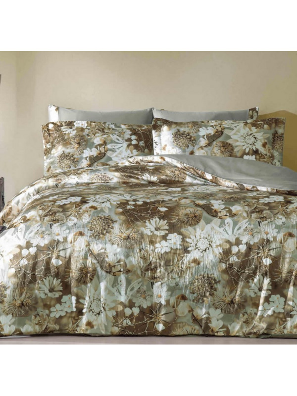 Постельное белье Tivolyo Home LORETTA делюкс сатин жатый шёлк евро