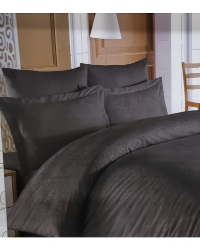Постільна білизна Prima casa Sarmasik anthracite жаккард  євро