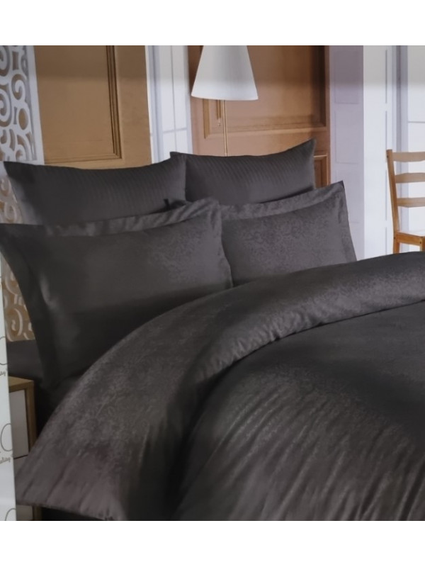 Постільна білизна Prima casa Sarmasik anthracite жаккард  євро