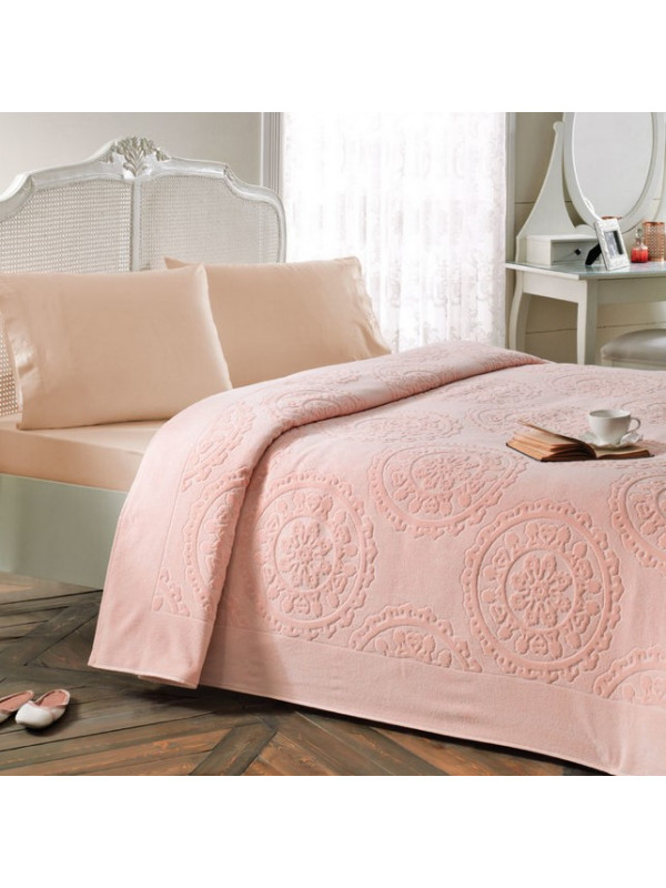 Постільна білизна Tivolyo Home Alfredo somon піке сатин махра євро