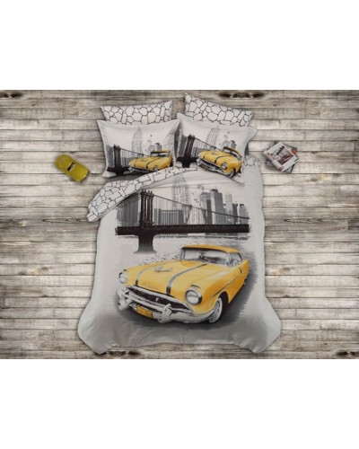 Постельное белье Prima Casa YELLOW TAXİ сатин полуторное