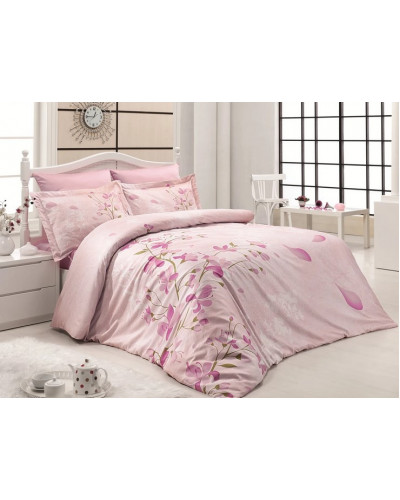 Постільна білизна Prima casa Sakura Pembe сатин сімейна
