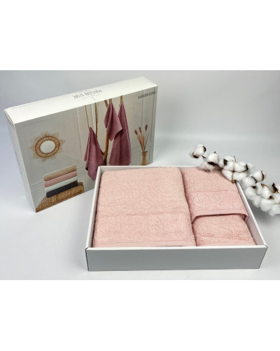 Набор полотенец Maison D'or Garden Rose rose 30x50, 50x100, 70x140