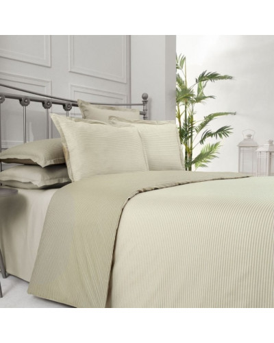 Постільна білизна Sarev Fancy stripe bej поплін євро